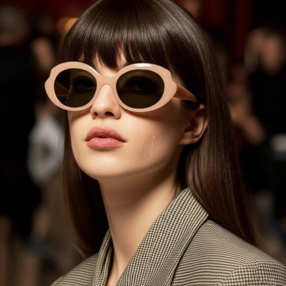 Loewe LW40147F 42E Geometric Sunglasses – Orange\\Brown main image 9